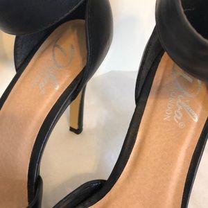 Diba London Ankle Strap Black Heels